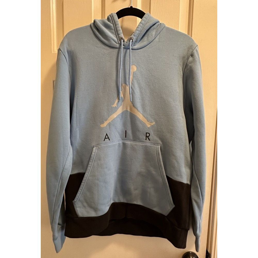 Nike Air Jordan Pullover Jump Man Hoodie UNC Blue,‎ Men's Large EUC